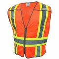 Ge Orange 5 POINT Breakaway Safety Vest, 5 Pockets, L GV084OL